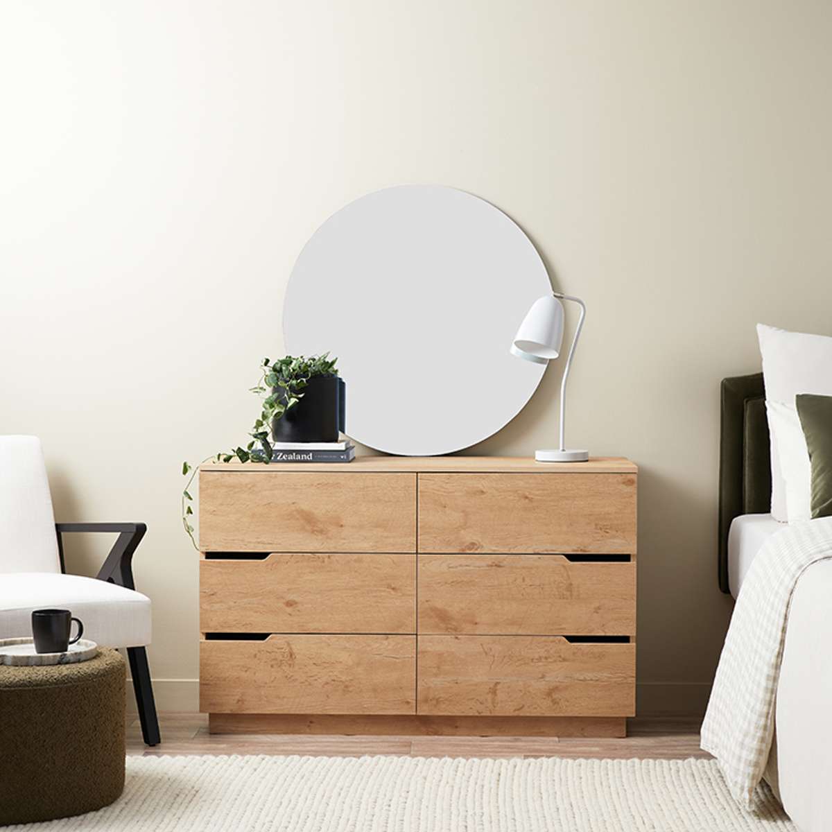 Zack Six Drawer - Natural Bundle