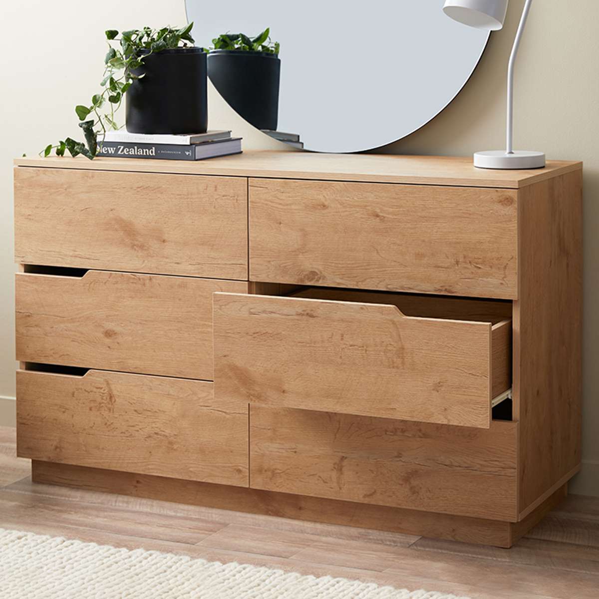 Zack Six Drawer - Natural