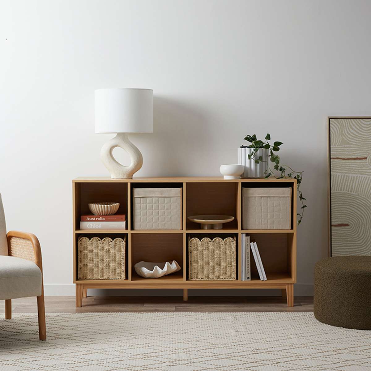 Watson 8 Cube Storage Unit - Natural