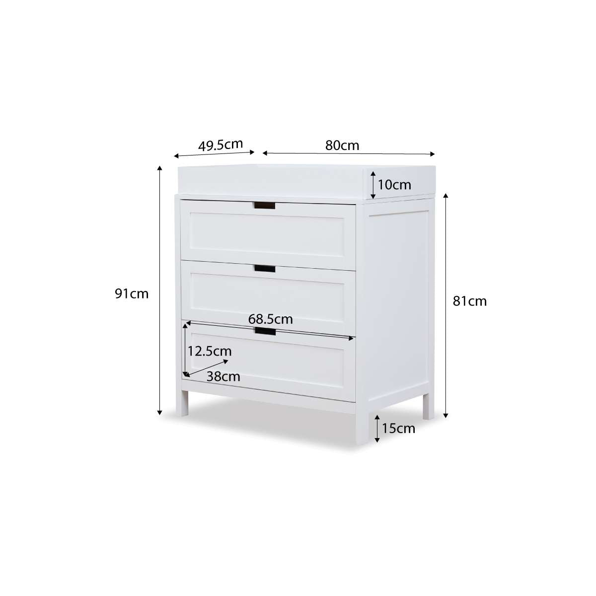 Newport Change Table with Removable Top