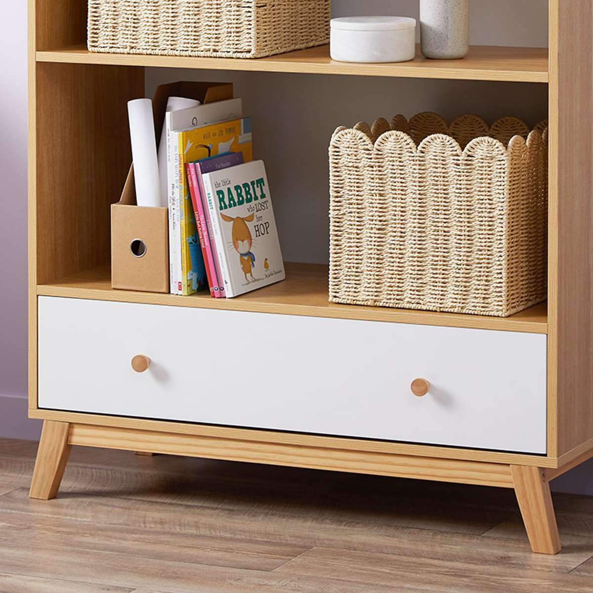 Aspen Bookcase - White/Natural