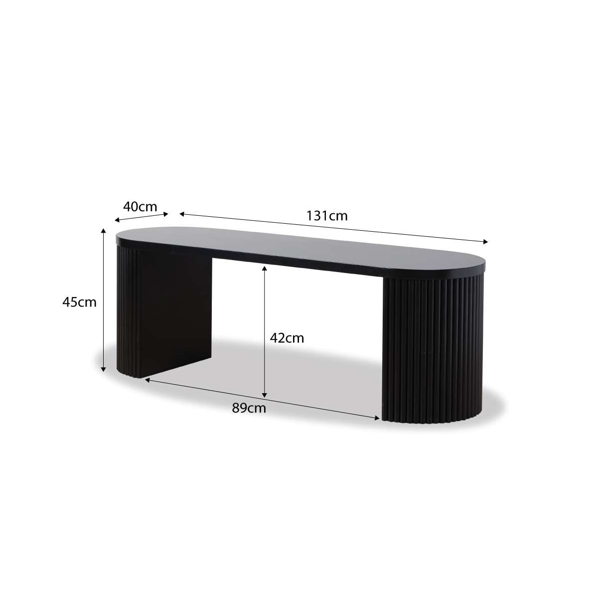 Eve Black Table Bench Seat and Avila Six Piece Dining Set