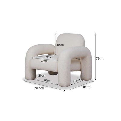 Felix Teddy Occasional Chair - Cream