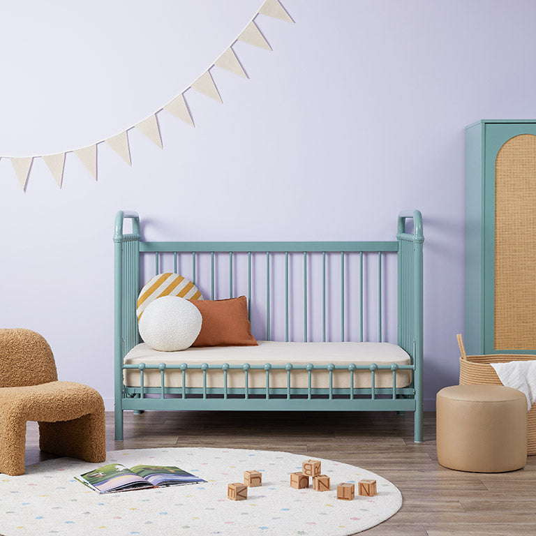 Sonata Cot Toddler Bed Conversion - Sage Green