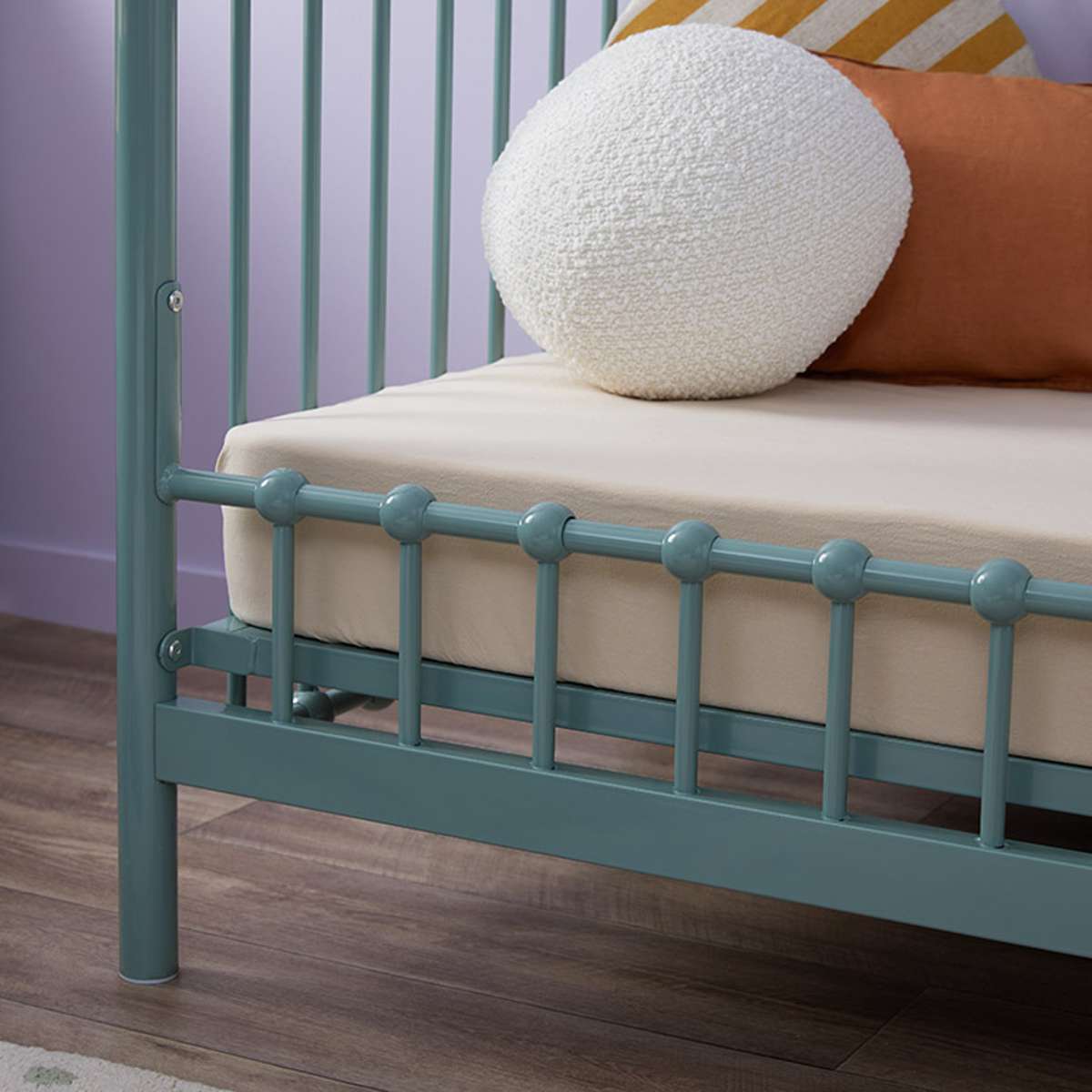 Sonata Cot Toddler Bed Conversion - Sage Green