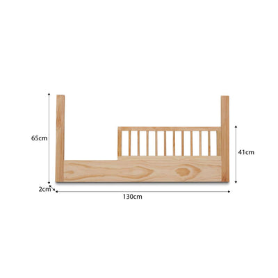 Archie Cot Toddler Bed Half Frame - Natural