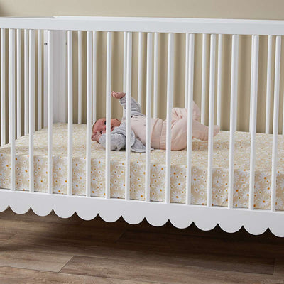 Maisie Scalloped Cot - White
