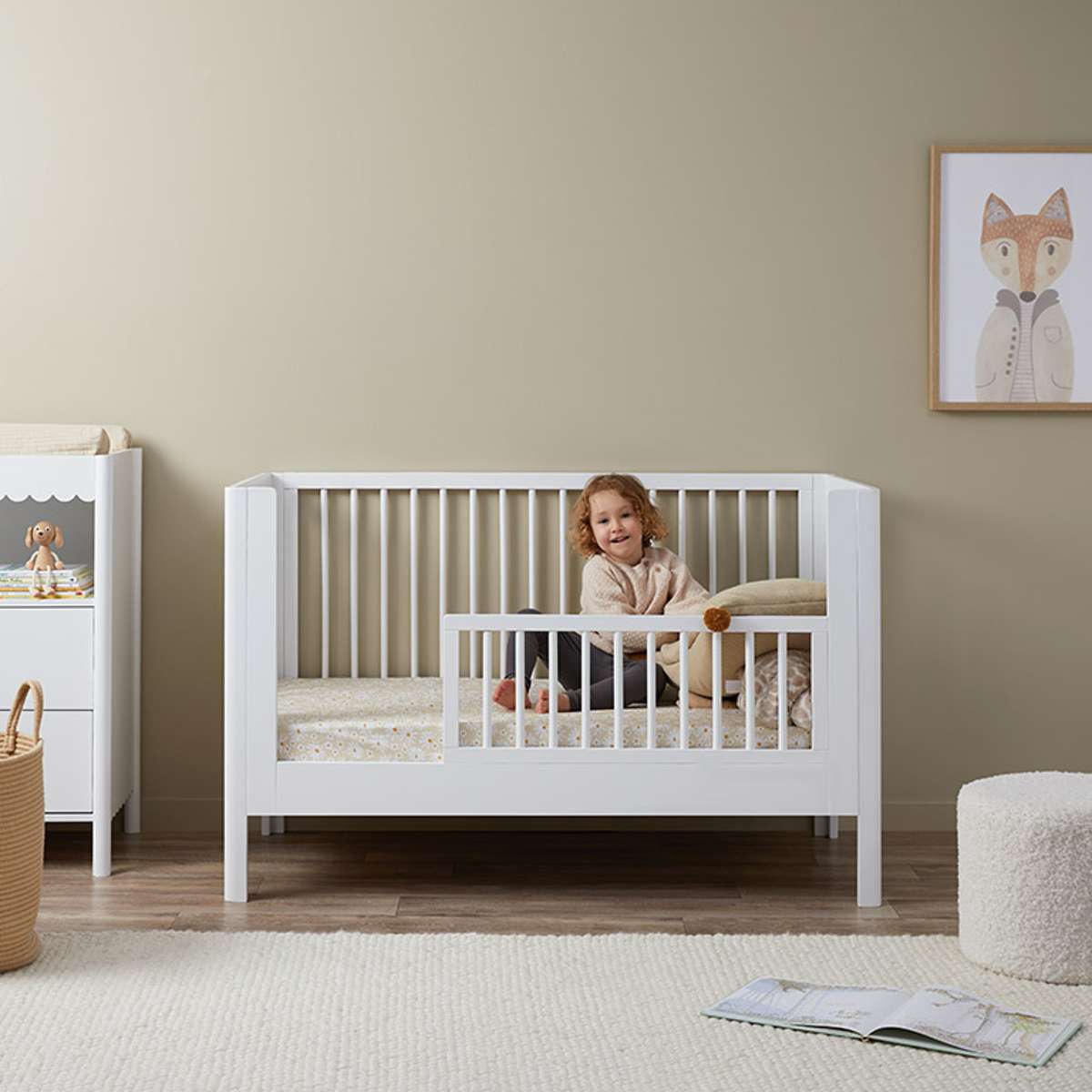 Maisie Cot Toddler Bed Half Frame - White