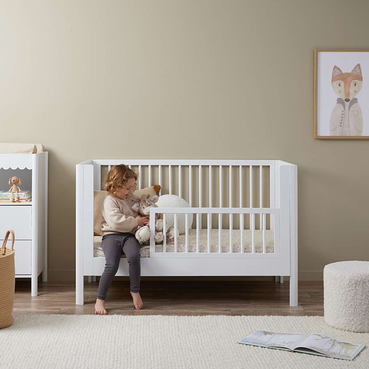 Maisie Cot Toddler Bed Half Frame - White