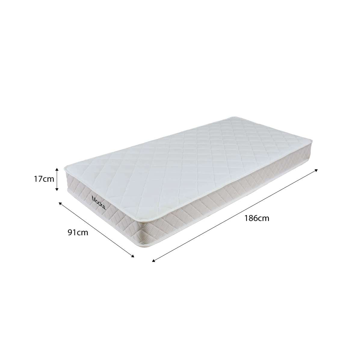 Sonata Single Bed White + Mattress Bundle
