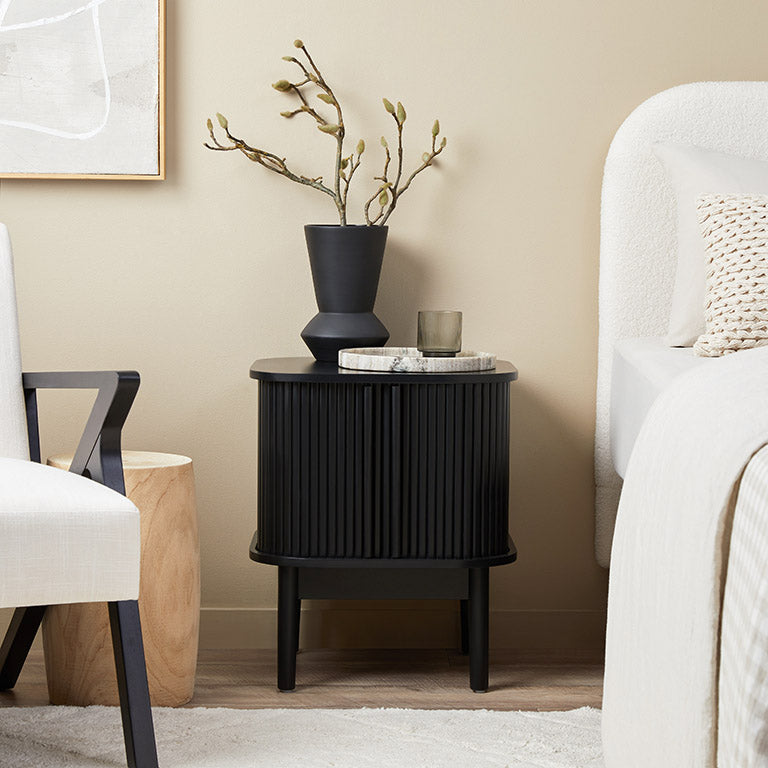 Maeve Bedside Table - Black