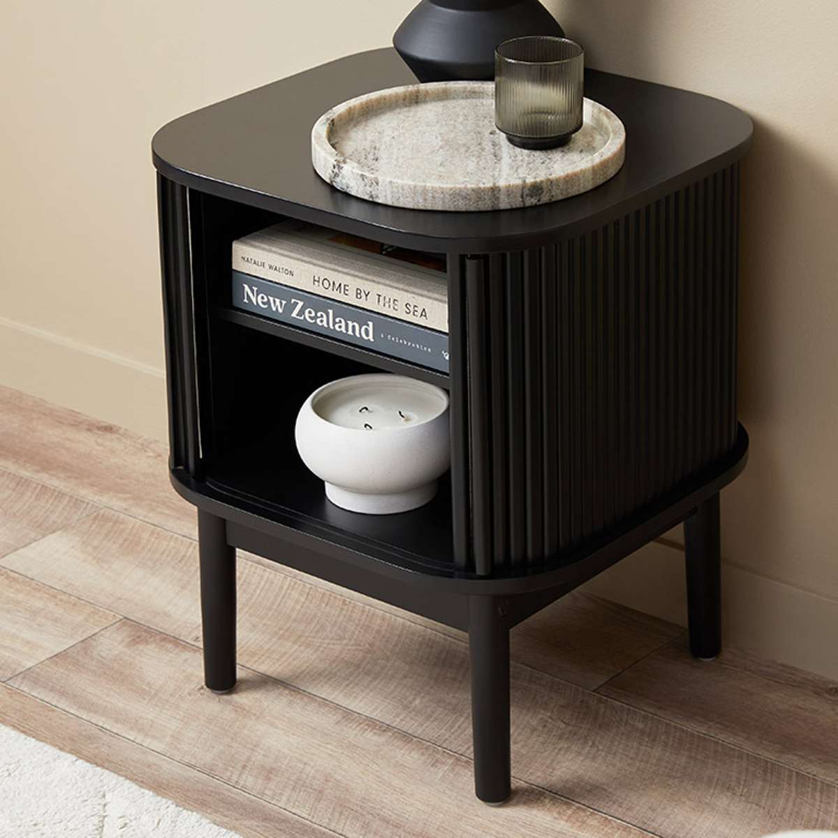 Maeve Bedside Table - Black