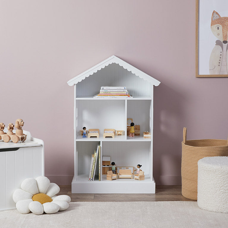 Scalloped Dollhouse Bookshelf