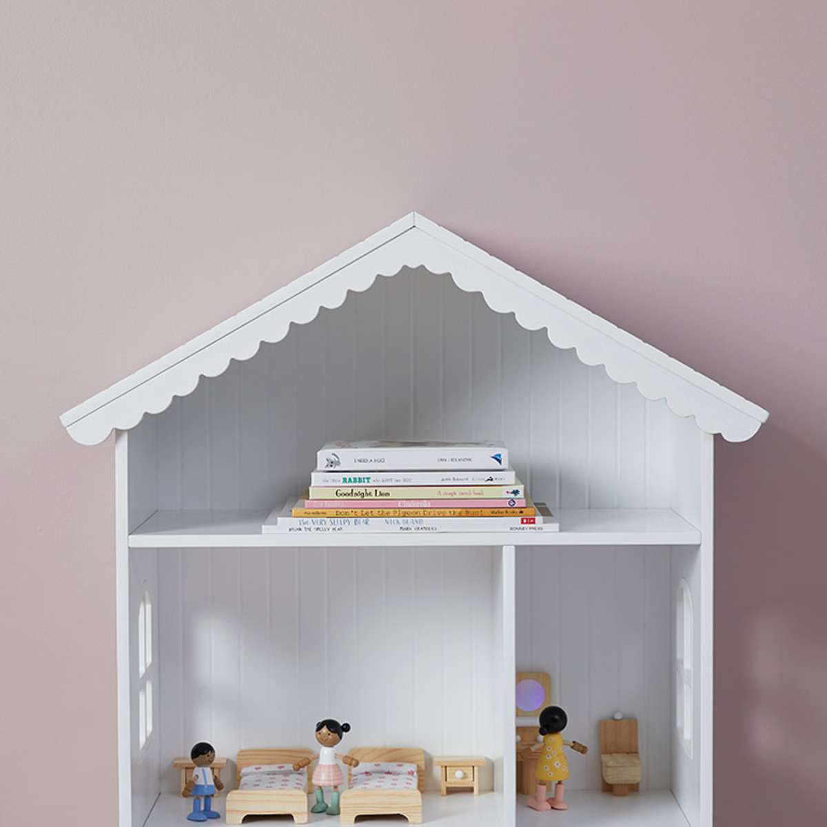 Scalloped Dollhouse Bookshelf