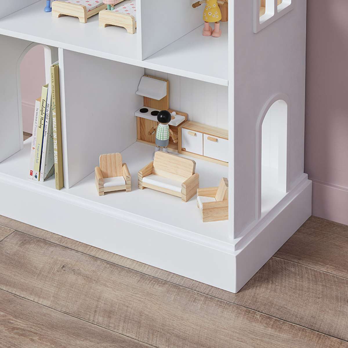 Scalloped Dollhouse Bookshelf