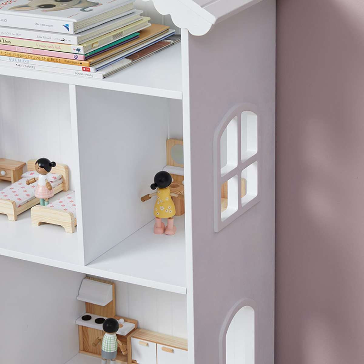 Scalloped Dollhouse Bookshelf