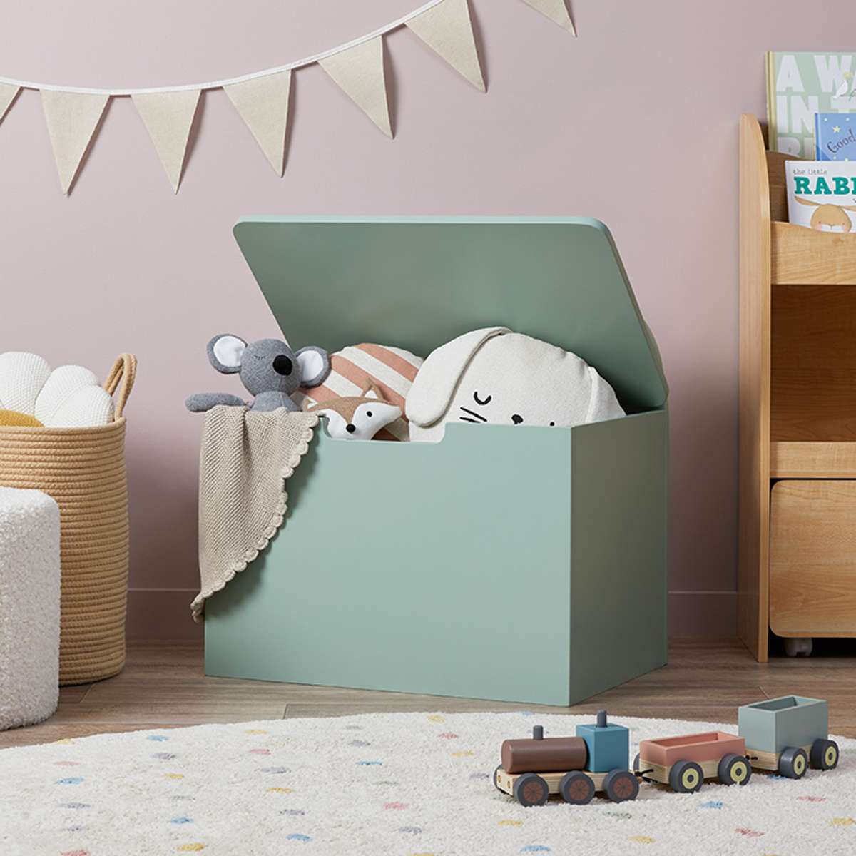 Pebble Toy Box - Sage Green