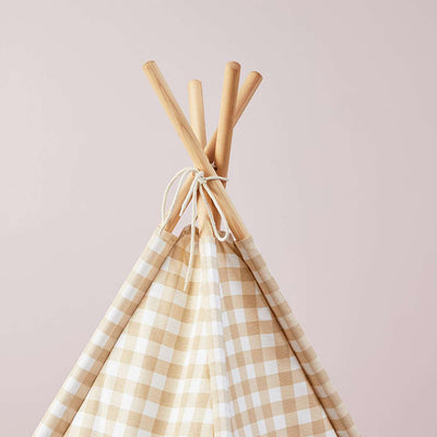 Henley Teepee - Beige Gingham