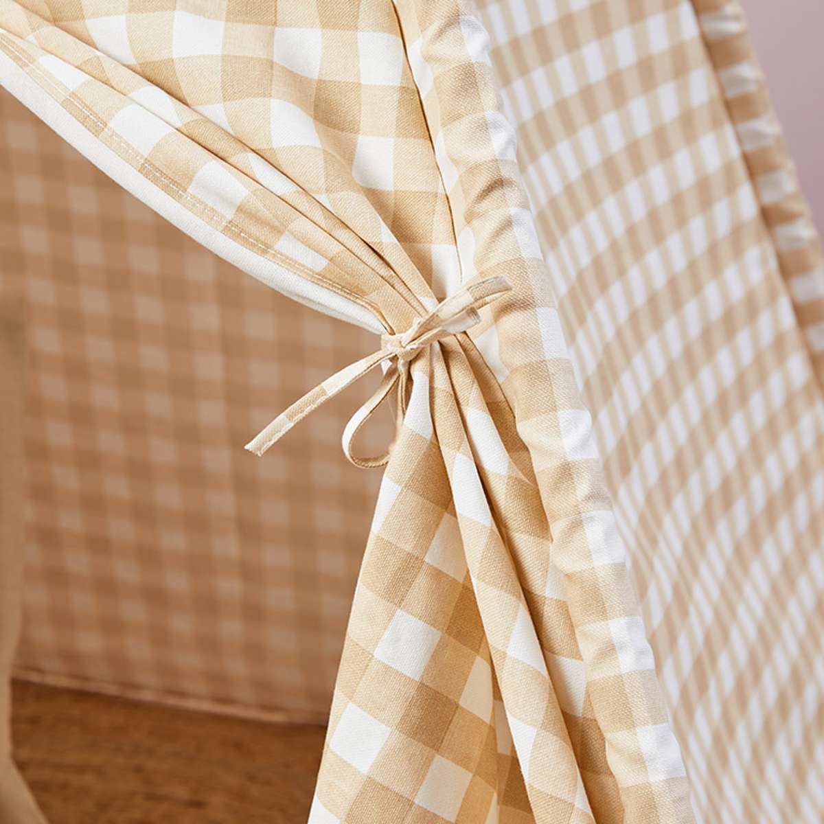 Henley Teepee - Beige Gingham
