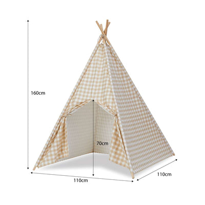 Henley Teepee - Beige Gingham