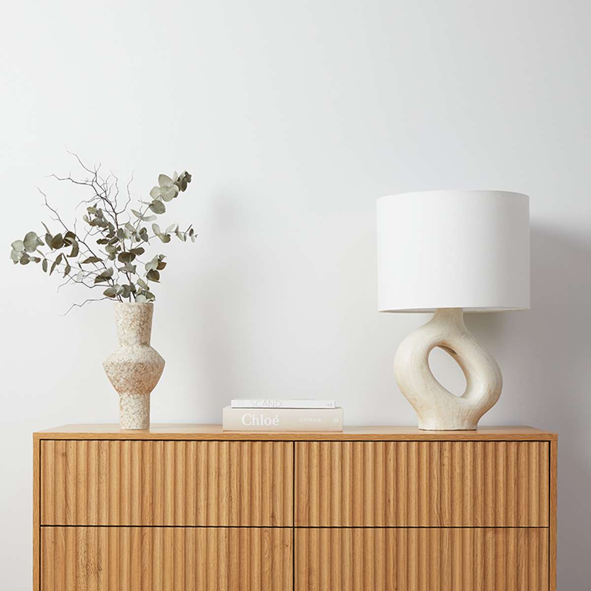 Deven Ball Feet Six Drawer - Natural