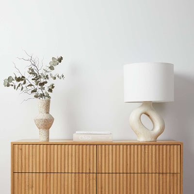 Deven Ball Feet Six Drawer - Natural