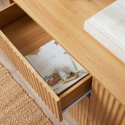 Deven Ball Feet Six Drawer - Natural