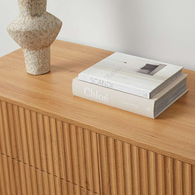 Deven Ball Feet Six Drawer - Natural