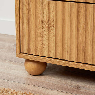 Deven Ball Feet Six Drawer - Natural