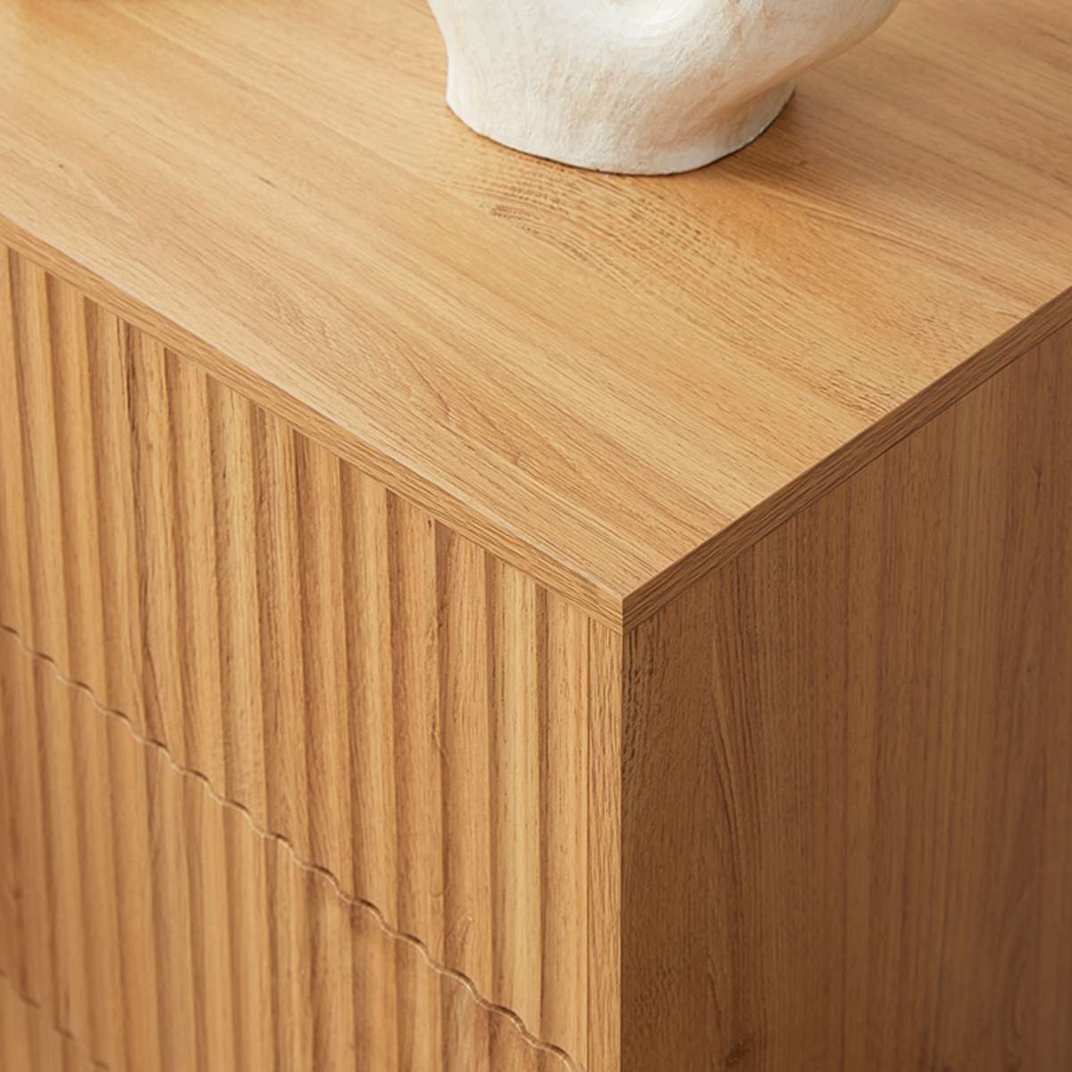 Deven Ball Feet Six Drawer - Natural