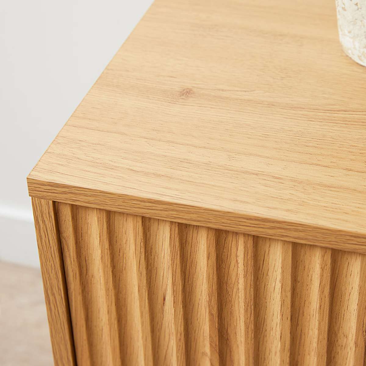 Deven Ball Feet Bedside Table - Natural