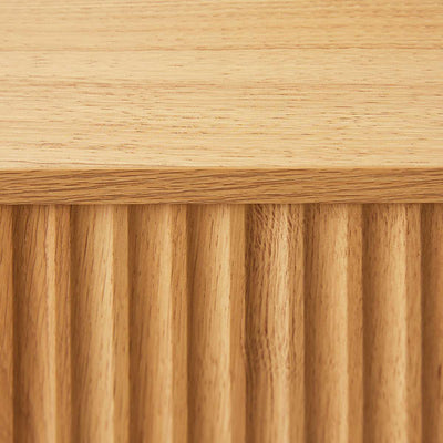 Deven Ball Feet Bedside Table - Natural