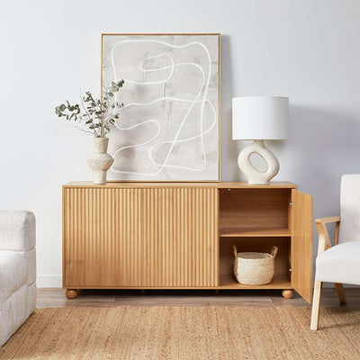 Deven Ball Feet Buffet - Natural