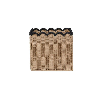 Scalloped Black Tip Cube Basket