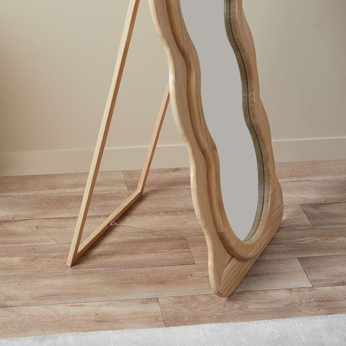 Wave Solid Wood Mirror