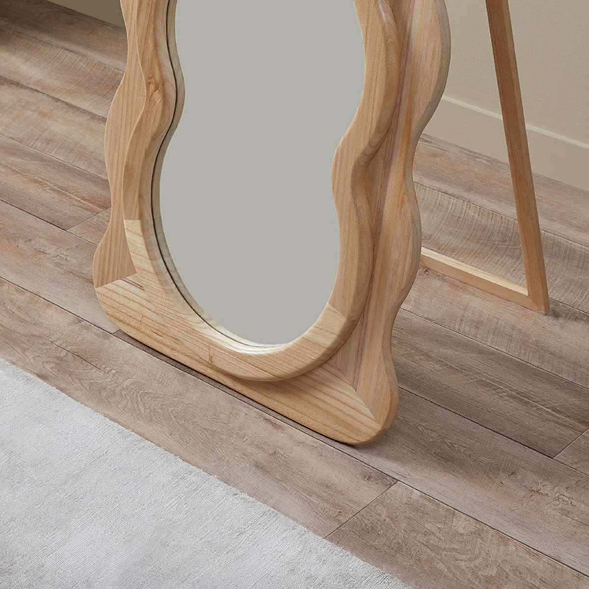 Wave Solid Wood Mirror