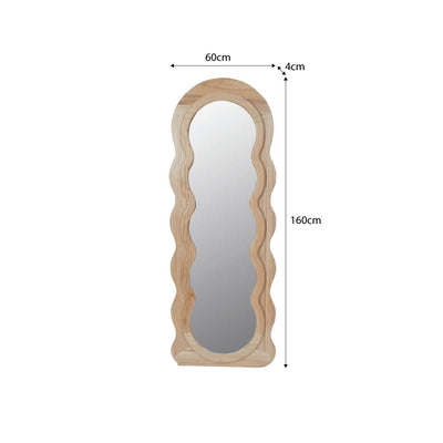 Wave Solid Wood Mirror