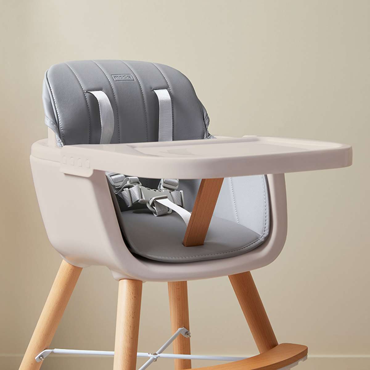 Jenson Natural Highchair - Grey
