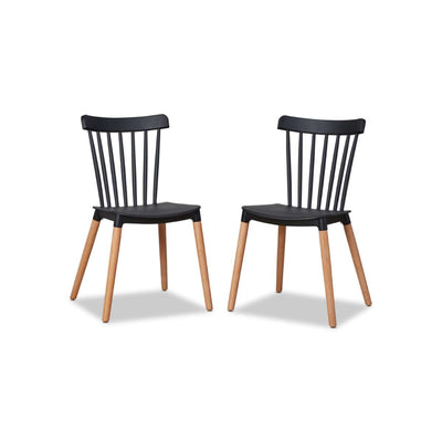 Frida Dining Chair - Set of 2 - Black