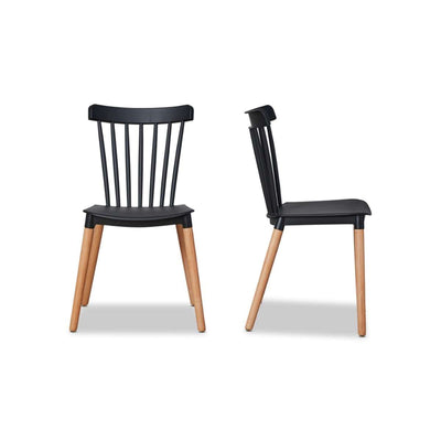 Frida Dining Chair - Set of 2 - Black