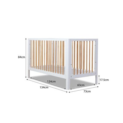 Fraser Coastal Cot - White/Natural