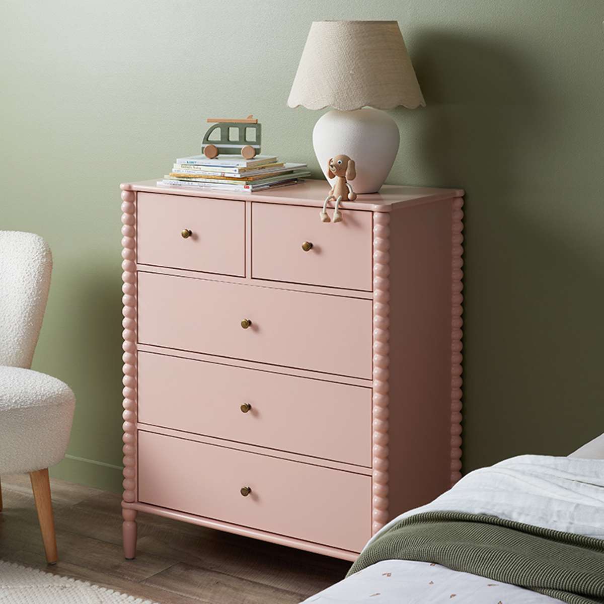Betti Bobbin Tallboy - Pink