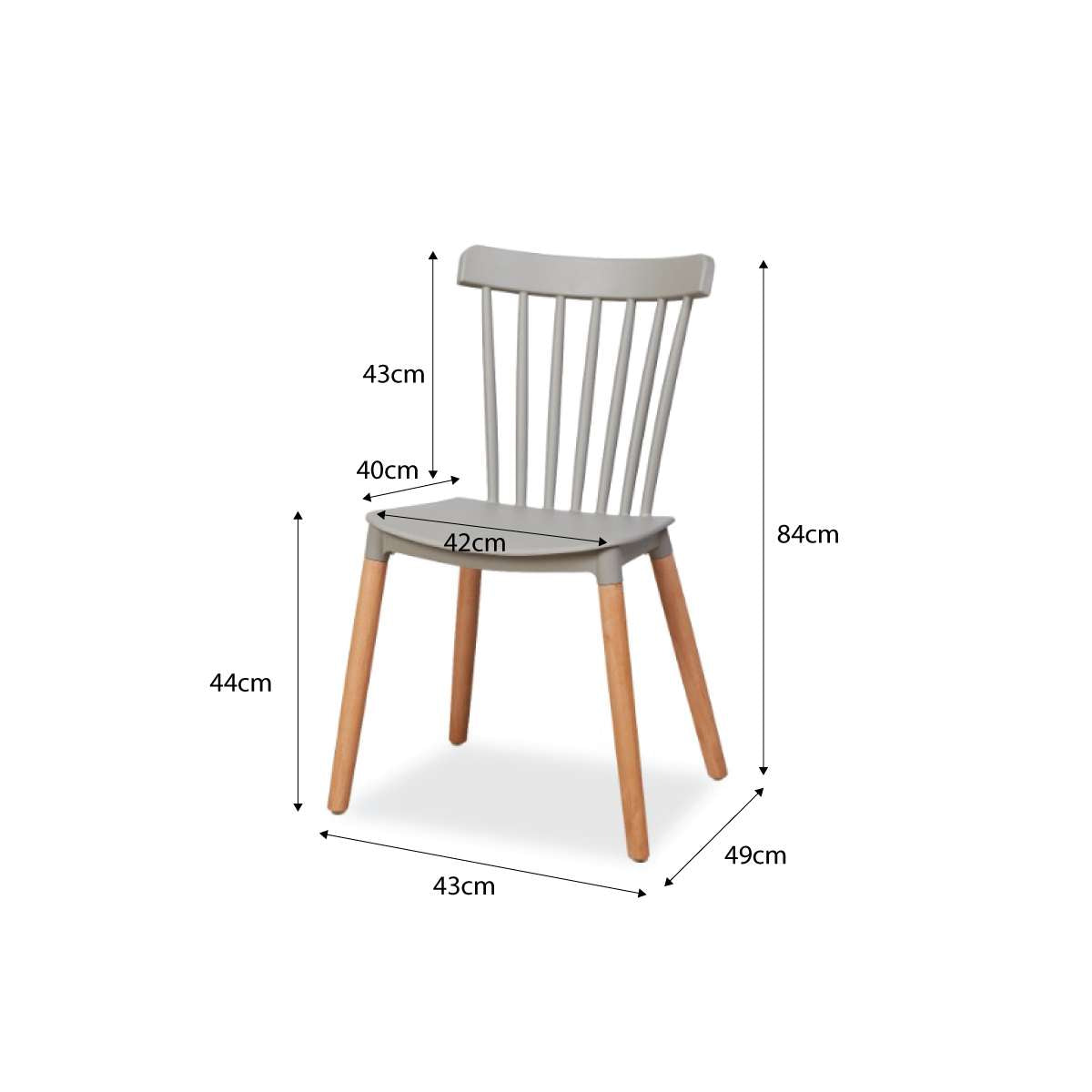 Frida Dining Chair - Set of 2 - Stone