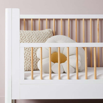 Fraser Coastal Cot Toddler Bed Half Frame - White/Natural