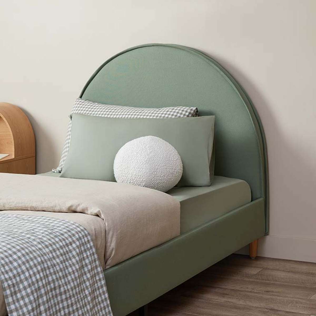 Imogen King Single Bed - Sage Green
