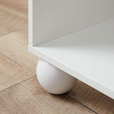 Bubble Ball Feet Side Table - White