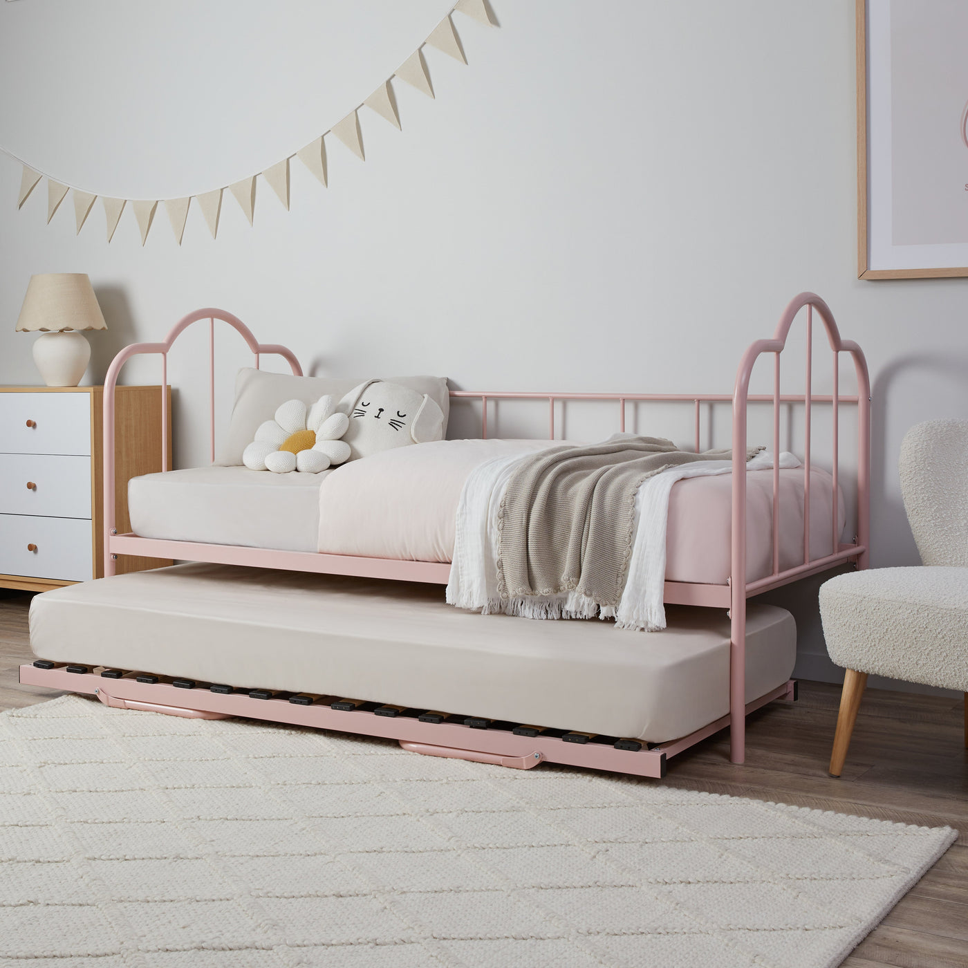 Dixie Day Bed With Trundle - Pink