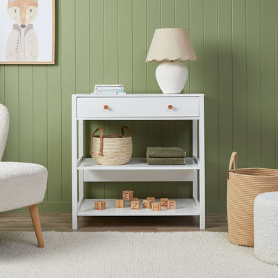 Mocka Change Table With Removable Top - White