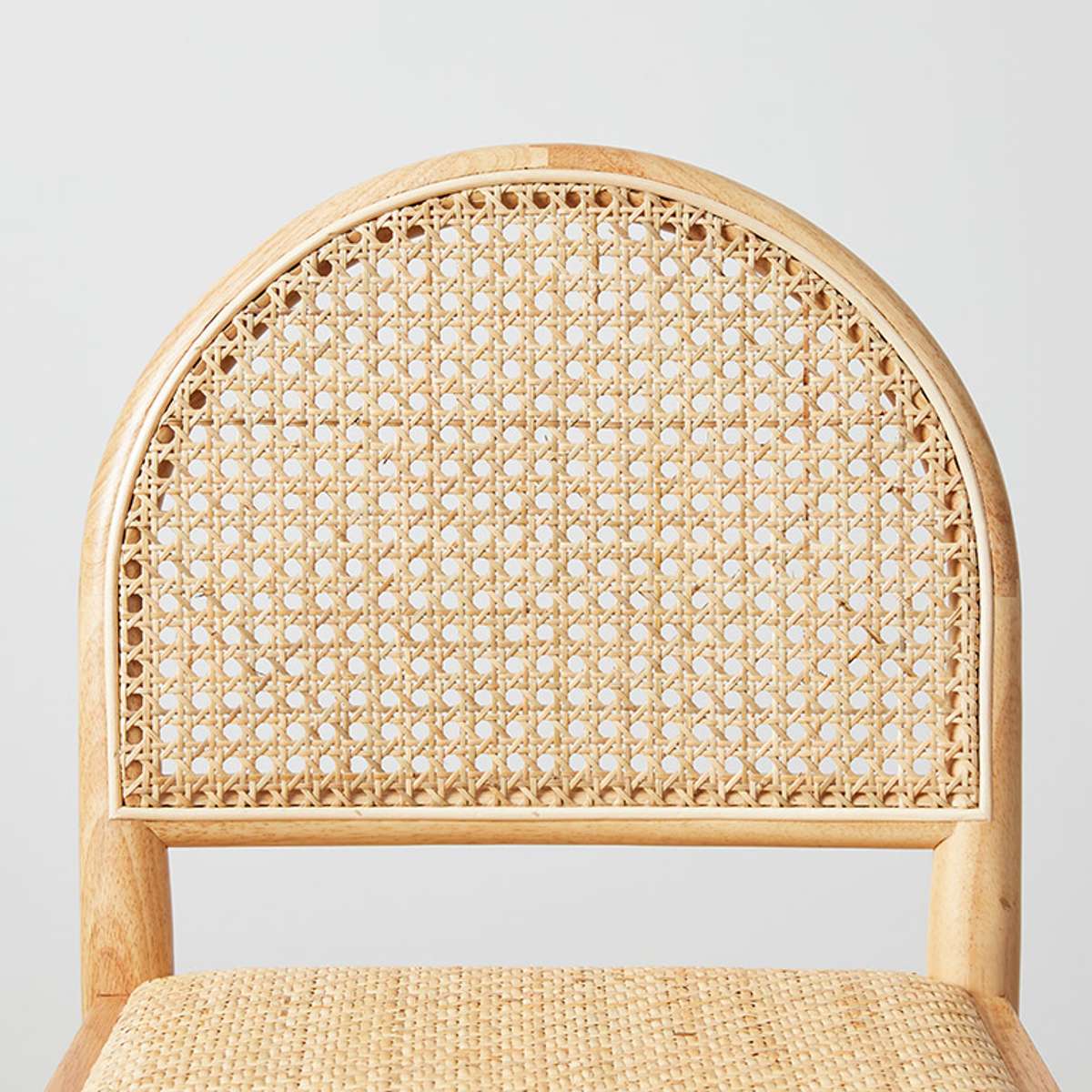 Mateo Curved Rattan Bar Stool - Natural