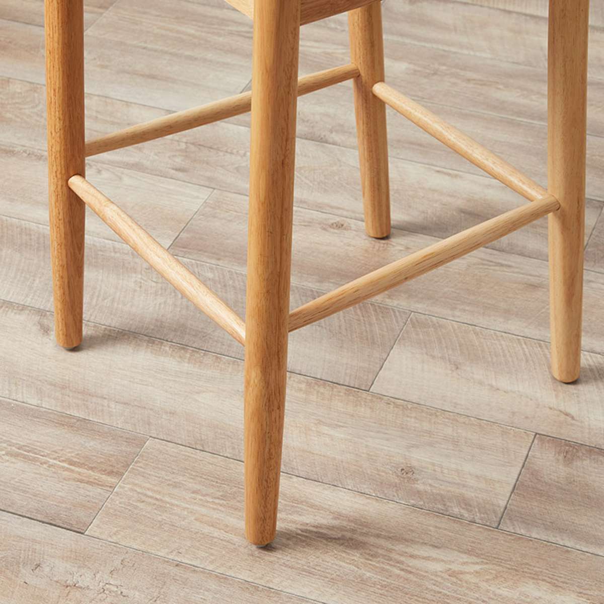 Mateo Curved Rattan Bar Stool - Natural